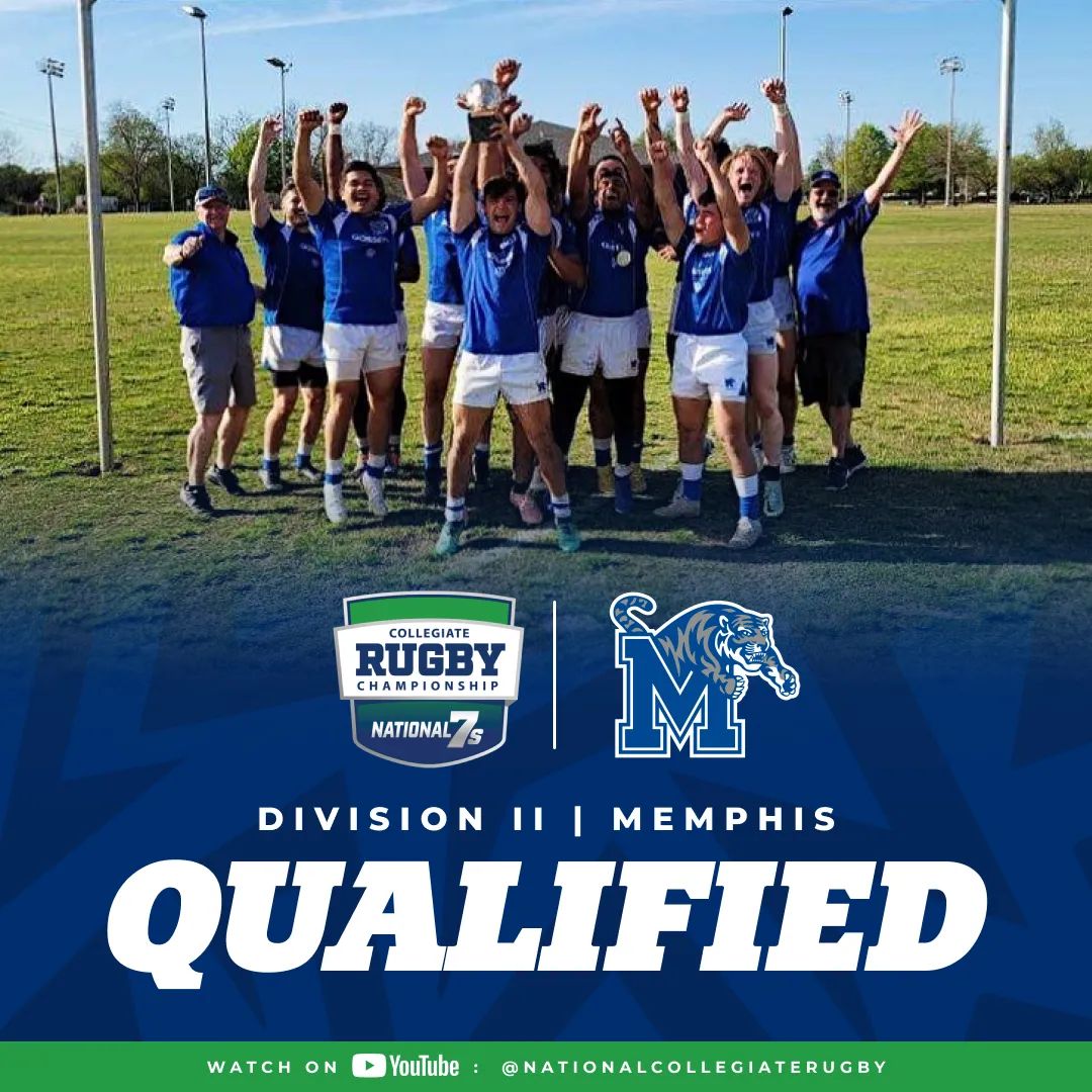 901Rugby's tweet photo. Congrats @umemphis_rugby qualifying for their 2nd consecutive National Championship 7s Rugby Tournament beating Power 5 programs this season Alabama Ole Miss MS State Auburn Vandy Arkansas and GA Tech  @MemphisFB @TigersAthletics @Memphis_MBB @LairdVeatch @RSilverfield @Iam1Cent https://t.co/vQb0D1fXFG