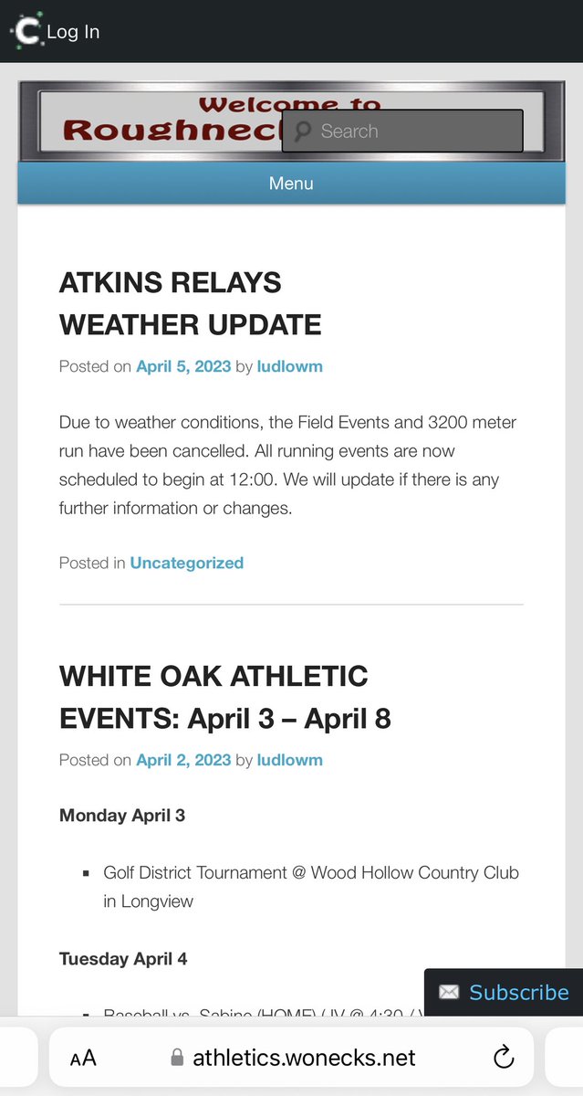 Rain, rain, go away… but if it doesn’t then you can jump on athletics.wonecks.net for Roughneck and Ladyneck game schedule updates!  #DTD #AntiRainDance