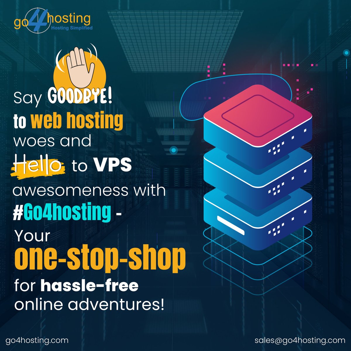 Unleash VPS awesomeness with #Go4hosting -
Bid farewell to web hosting worries and embark on hassle-free online adventures!

#VPSHosting #Go4hosting #WebHosting #OnlineAdventures #VPSAwesomeness #HassleFreeHosting #SayGoodbyeToWoes
#go4hosting