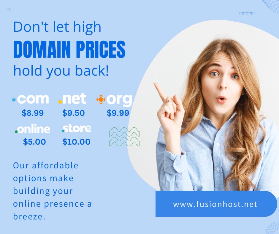 FusionhostNet's tweet image. Create your online identity for less with our pocket-friendly domain prices. Join the digital world today! Visit fusionhost.net today. #seo #webhosting #wordpress #cloud #hosting #clouds #cheapdomains #godadd #webstagram #website #domain