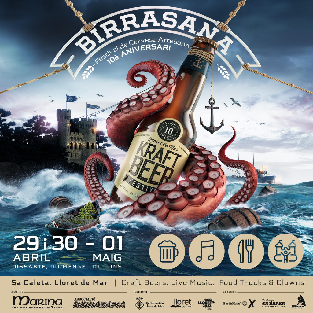🍻 Torna el Festival de Cervesa Artesana <a href="/Birrasana/">Birrasana</a> 2023 

🥳 10è Aniversari, una edició especial, amb molta il·lusió i plena d’activitats

📅 29 i 30/04 i 01/05
📍 Pàrquing de Sa Caleta de #Lloret, a primera línia de mar 

ℹ️ birrasana.com

#mylloret