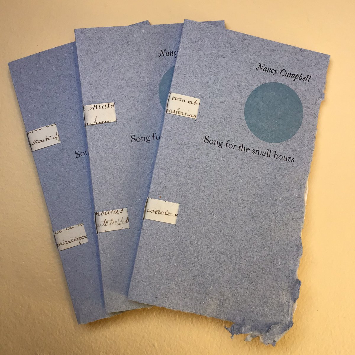 Nancy Campbell has two new publications out today. The paperback edition of Thunderstone is available in all good bookshops, and her poem 'Song for the small hours' is available in a very limited edition book from the shop at inclinepress.com