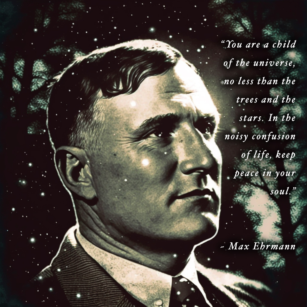 TreeDjinn's tweet image. "You are a child of the universe, no less than the trees and the stars. In the confusion of life, keep peace in your soul." ~ Max Ehrmann #QuotesOfWisdom ✨