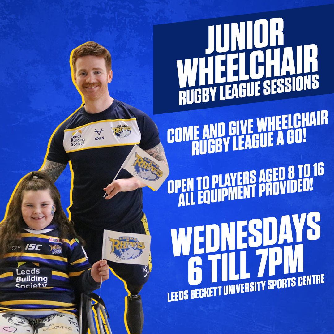 ♿| What a brilliant evening to kick off our Junior Wheelchair RL sessions🤩

We will be in the same place, at the same time next week, so be sure to come &amp; give it a ‘try’🏉

📅Wednesdays
📍<a href="/leedsbeckett/">Leeds Beckett</a> University Sports Centre
⏰6-7pm
 👉tom.halliwell@leedsrhinosfoundation.org
