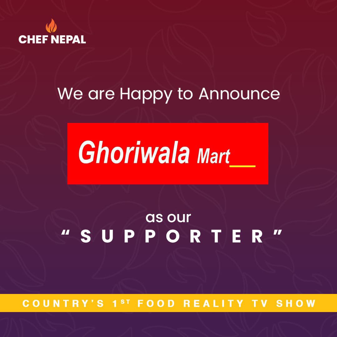 TheChefNepal's tweet photo. 📣ANNOUNCEMENT📣
We are delighted to welcome
our "SUPPORTER".
We hope this collaboration will help us both reach new heights.
Chef Nepal - Country's 1st Food Reality Tv Show.
#show #collaboration #nepal #nepalnow #tvshow
#cullinary #chefnepal #instadaily #foodstagram
#ghoriwala https://t.co/Ngx2GhXXZh