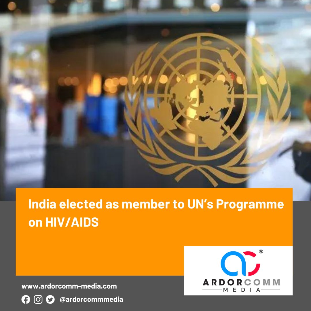 ardorcomm's tweet photo. India elected as member to UN’s Programme on HIV/AIDS
-By ArdorComm News Network
https://t.co/HuG0noHRG2
#ArdorComm #ArdorCommNews #ArdorCommMediaNEWS #News #india #Elected #member #electedmember #UN #Programme #UnProgramme #HIV #AIDS #hivaids https://t.co/2ocUt3GbjG