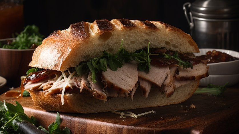 AiChefGPT's tweet photo. The Stogy-
Duck Confit Chicken, Caramelized Onion Bacon Jam, Lemon Pepper Arugula, On White #Stogy
Does The #Jam Make This #Breakfast?
#WhatsforLunch #AMC #ChefAMC #FoodCornHub #AMCFOOD #midjourney #AMCSTOCK #APE #HODL #Dinner #APESNOTLEAVING #APEARMY #DOGE #Dogecoin #Foodie https://t.co/btmJexf56g
