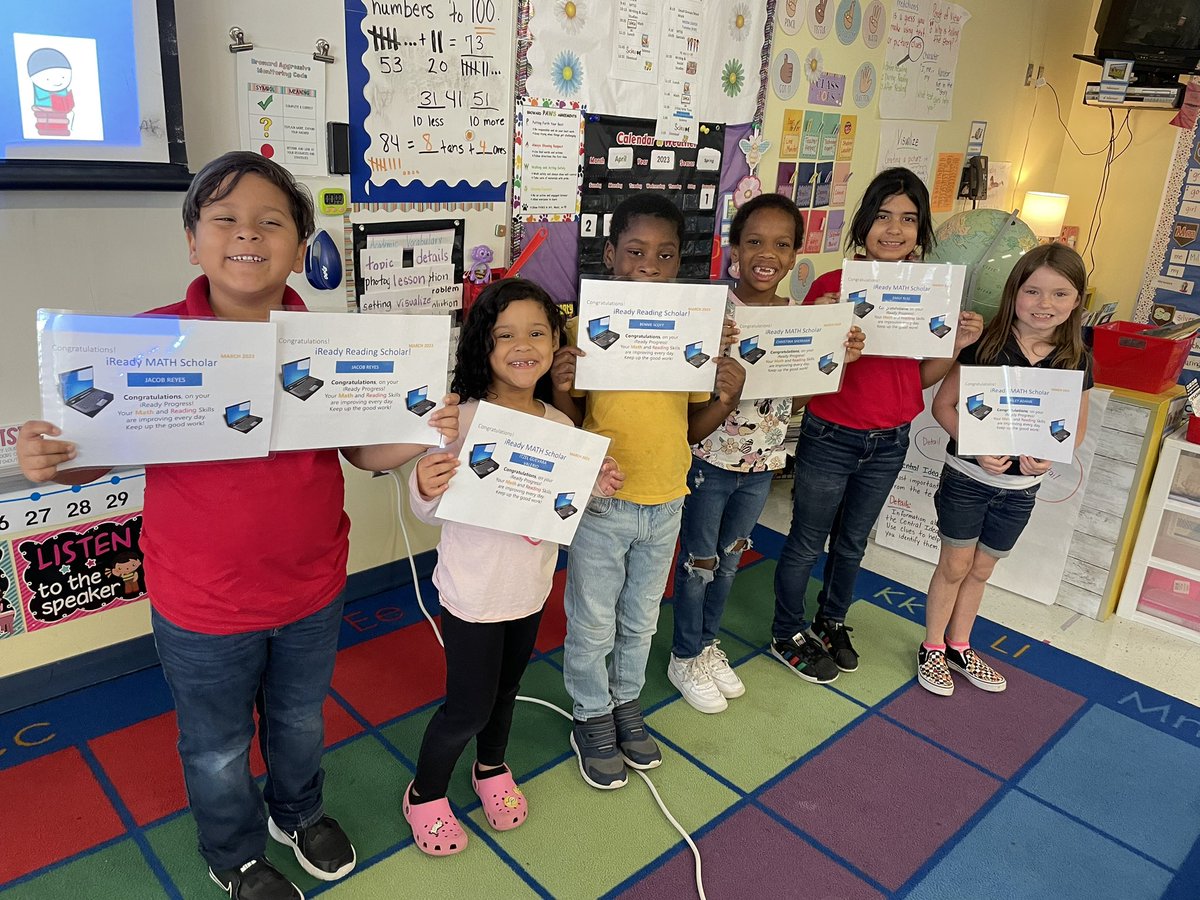 BrowardElem's tweet photo. Why not celebrate these 1st grade scholars in Dr. Lucas’ class for outstanding progress in March on iReady?⭐️❤️ @TransformHCPS  @CurriculumAssoc @bishopteach https://t.co/oAPWrYOtGN
