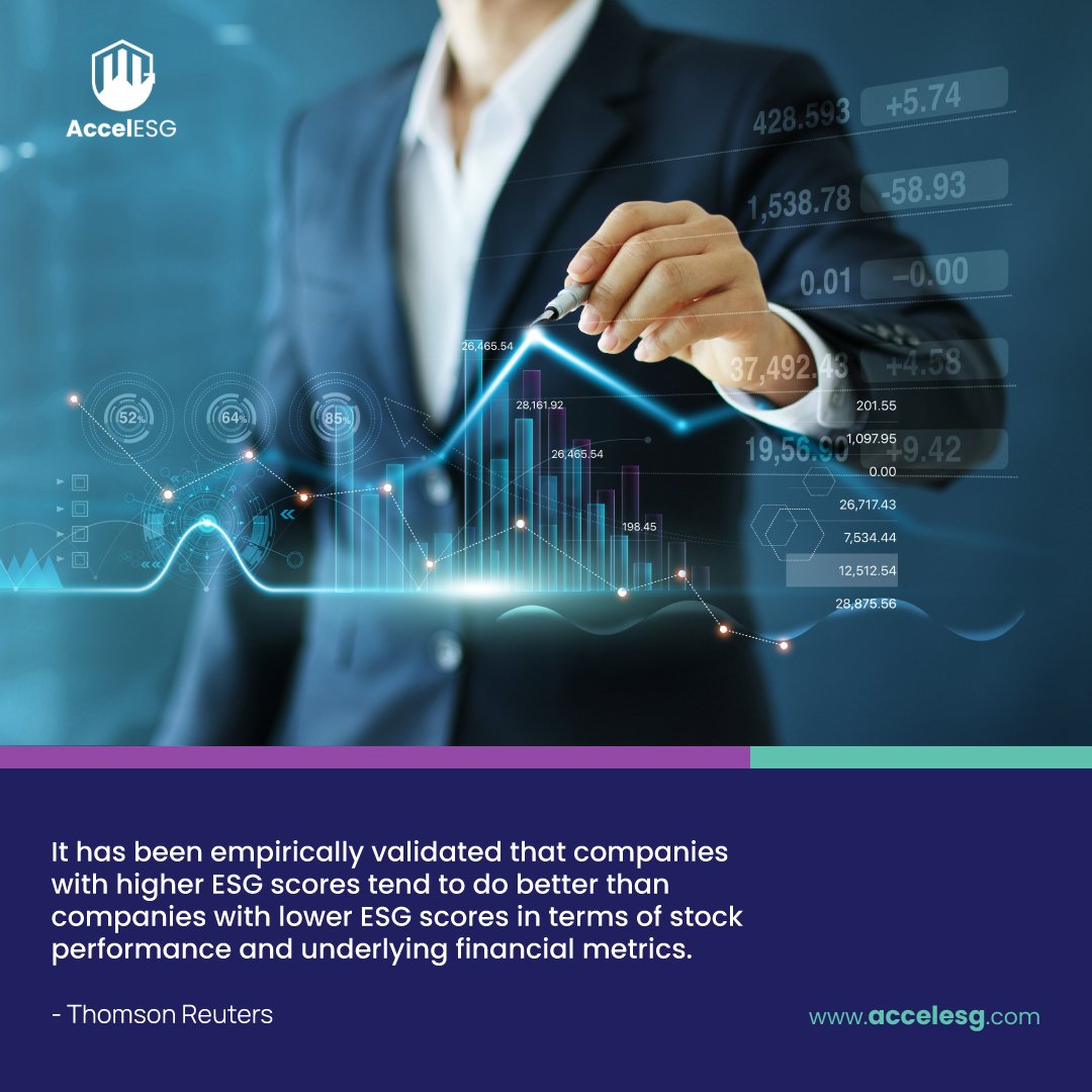 accel1horizons's tweet photo. Research has shown that companies with higher Environmental, Social, and Governance (ESG) scores tend to perform better than those with lower scores.
#Sustainability
#SocialResponsibility
#EnvironmentalImpact
#CorporateGovernance
#ResponsibleInvesting
#ImpactInvesting
#AccelESG https://t.co/LOrh2JJPYN