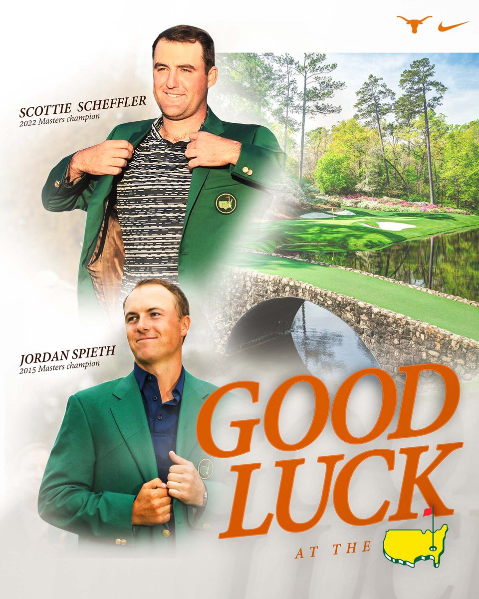 good luck to our guys at <a href="/TheMasters/">The Masters</a> 🤘

#HookEm