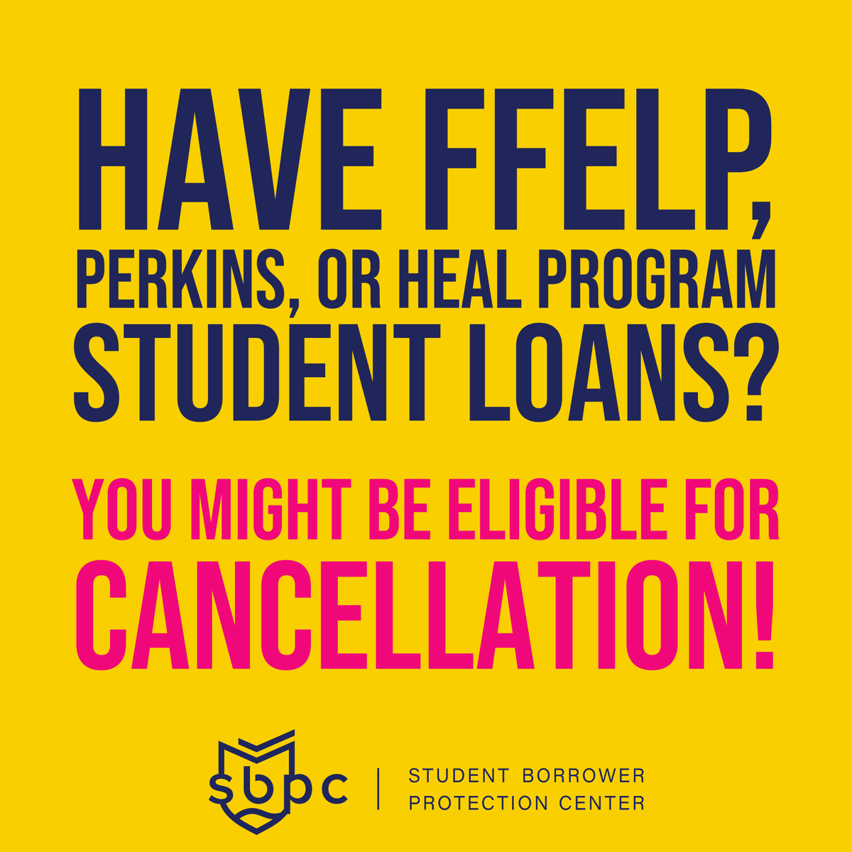 Do you have Federal Direct student loans or FFELP, Perkins, or HEAL Program loans?

You may be eligible for student debt cancellation via the Income-Driven Repayment Account Adjustment—but you may need to consolidate if they’re not held by <a href="/usedgov/">U.S. Department of Education</a>!

Info: cancelmystudentdebt.org/income-driven-…