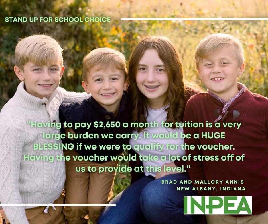 Are you ready to stand up for school choice expansion? Thousands of middle-class families that earn over the current  income eligibility for the voucher, like the Annises, are counting on you! Please send your message to your State Senator today at bit.ly/SchoolChoice23.