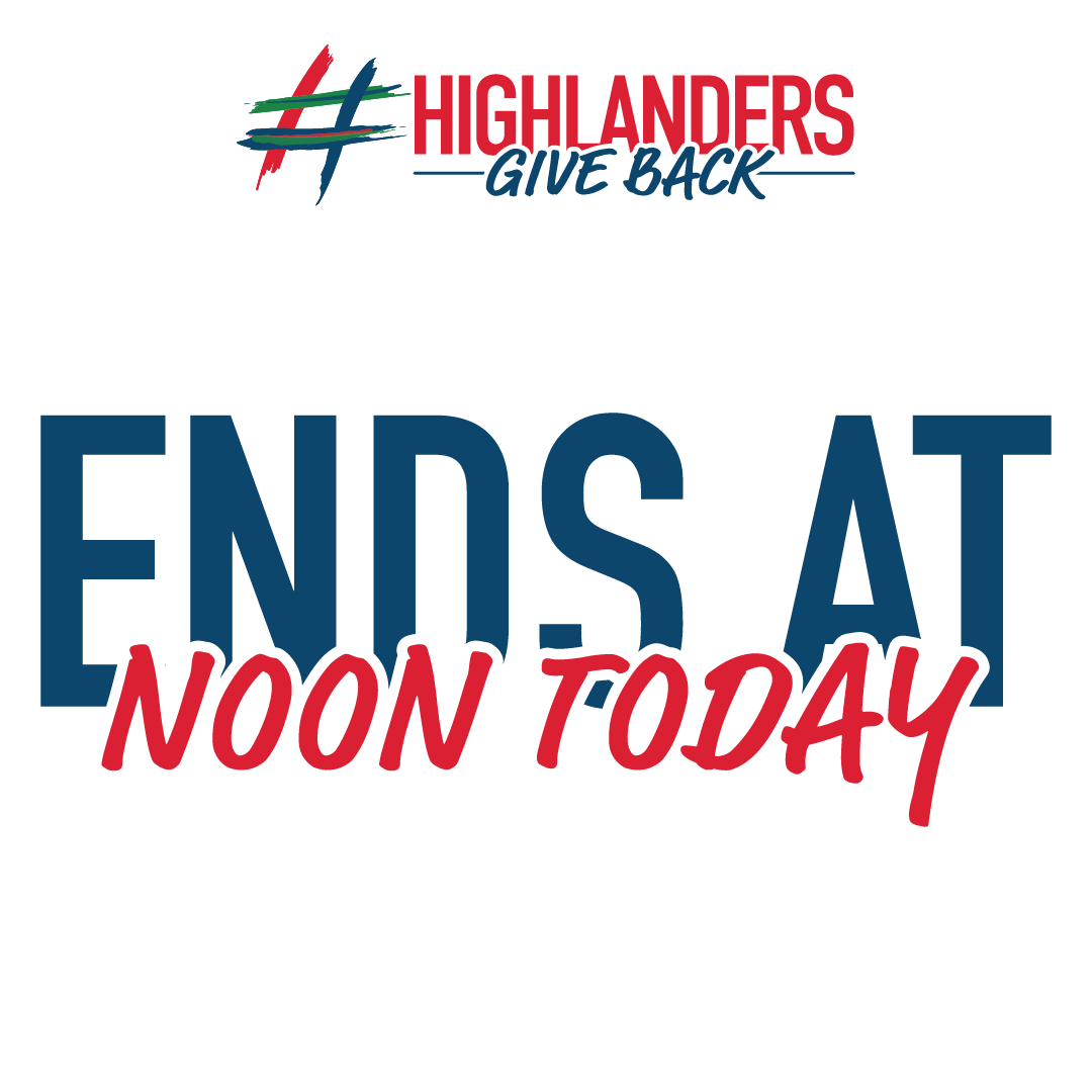 RUCVPA's tweet photo. #HighlanderFamily there’s only about 3 hours left to make your contributions to our fund and help our students thrive! The #HighlandersGiveBack initiative continues through noon EST today! Thanks so much Highlander family! https://t.co/MgSEUlE22N https://t.co/rl9bngP4jt