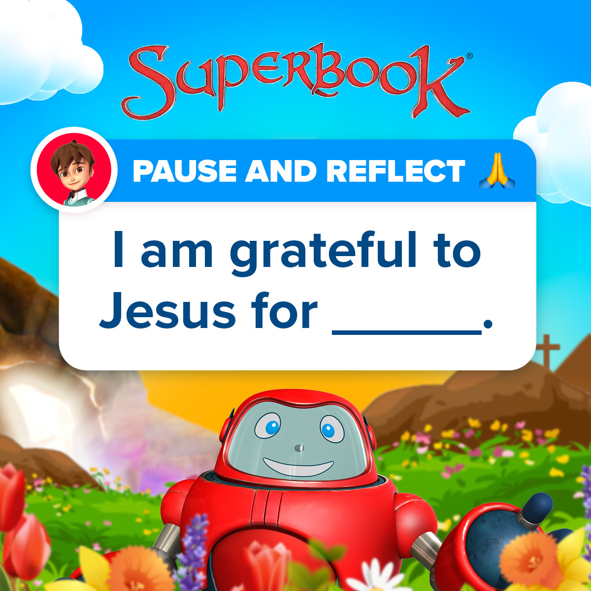SuperbookTV's tweet image. We could never run out of things to thank God for! Reply with your answer. 😊

#SharingTime
#HolyWeek
#FamilyActivities