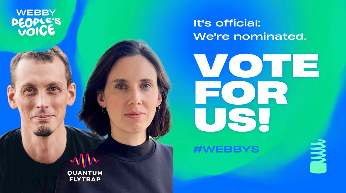 Klem Jankiewicz (@klementyna_j) on Twitter photo Thrilled to be nominated to <a href="/TheWebbyAwards/">The Webby Awards</a> with <a href="/QuantumFlytrap/">Quantum Flytrap</a> and <a href="/pmigdal/">Piotr Migdal</a>, please vote if you like our virtual quantum lab project 💜 vote.webbyawards.com/PublicVoting#/… Thrilled to be nominated to <a href="/TheWebbyAwards/">The Webby Awards</a> with <a href="/QuantumFlytrap/">Quantum Flytrap</a> and <a href="/pmigdal/">Piotr Migdal</a>, please vote if you like our virtual quantum lab project 💜 vote.webbyawards.com/PublicVoting#/…