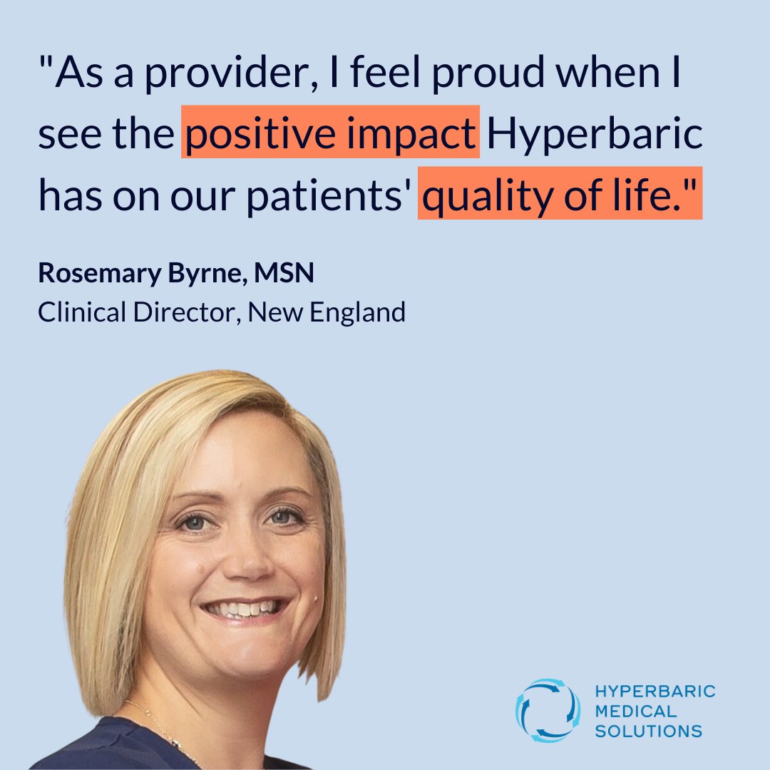 hmshbot's tweet photo. Meet the HMS Team! Rosemary is the Clinical Director of our New England. Ready to take the next step towards optimal health? Se if you're a good candidate for HBOT on a FREE intro call: https://t.co/US0FV3veAx

#hyperbaricoxygen #hyperbaricmedicine #hbot https://t.co/gFmghUPSUy