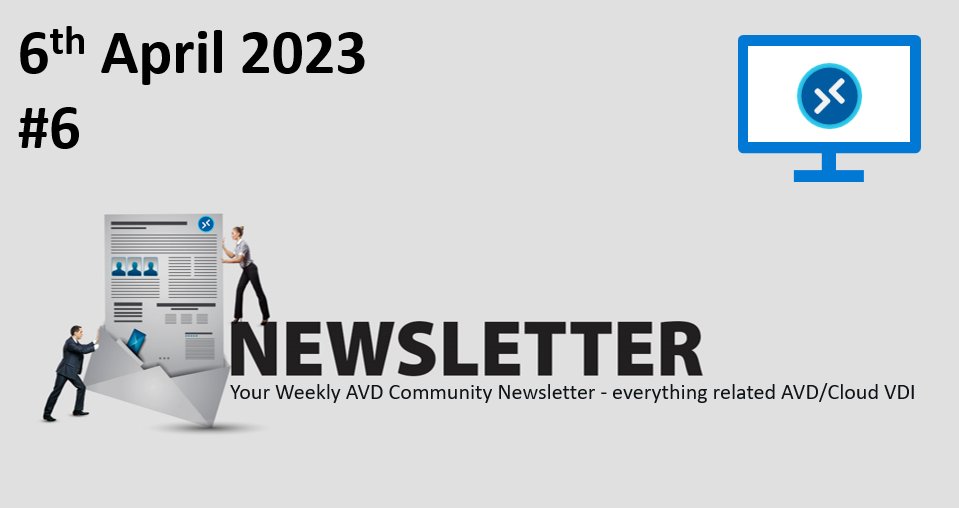 avdcommunity's tweet image. 🗞 Want to know what&apos;s new in the world of #AVD Weekly Newsletter #6 April 6th 2023 ⤵️
avdcommunity.com/avd-community-…

👏 @MarcelMeurer @virtualmanc @Bindertech @WVDLOGIX

#AVDCommunity #VDI #AVD #newsletter
