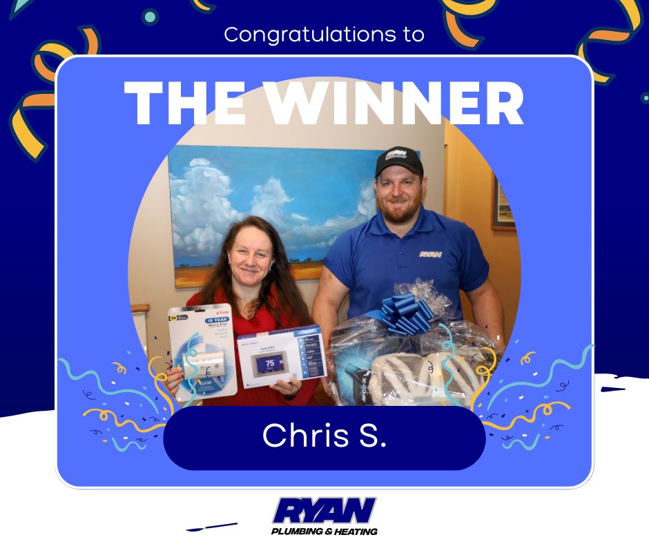 RyanService's tweet image. Congratulations on WINNING our Home Comfort Basket Chris! 🎉

Thank you for visiting our booth at the 2023 ROC Home &amp;amp; Garden Show.

#winner #congratulations #homeshow #homeimprovement #plumbing #heating #house #comfort #homeowner #ryanplumbingandheating
