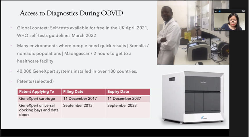 At @HIVpxresearch event on Global #PPPR Equity, @FifaRahman emphasis that the idea that patents aren’t important for diagnostics is incorrect; we need to dispel this myth for future pandemics. 

#PPPR #UrgencyOfEquity