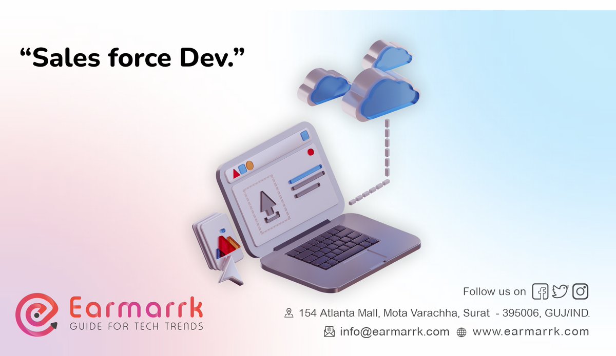 earmarrk's tweet photo. "Earmarrk's Salesforce development services provide customized solutions to enhance your CRM, streamline sales processes, and maximize business growth. Our certified experts offer end-to-end Salesforce development, integration, and support services tailored for you. https://t.co/RbUdvmt17z