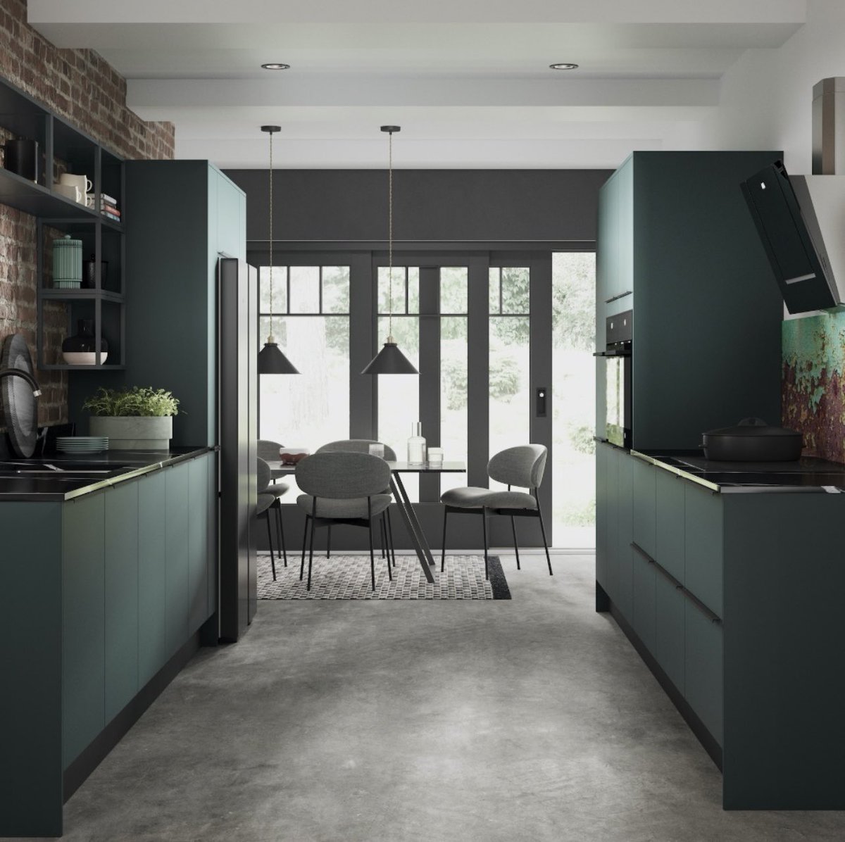 NEW COLOUR ALERT! 👀 This is the recently launched Turin Kitchen Collection. Characterised by clean lines and a super sleek appearance, the Turin Kitchen is available in Hunter green and Charcoal with us now <a href="/UltimateKBB/">Ultimate Kitchens & Bedrooms</a> #kitchensofinstagram #interiordesign #houseandhome