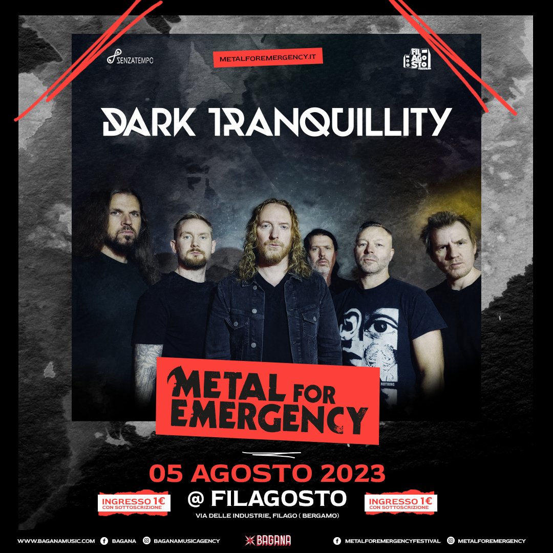 dtofficial's tweet photo. Italy! We're glad to announce that we'll headline the Metal for Emergency festival in Bergamo on the 5th of August.
For more info, visit https://t.co/HqGwM0yAbj.
#darktranquillity #metalforemergency https://t.co/XZL1prrgOK