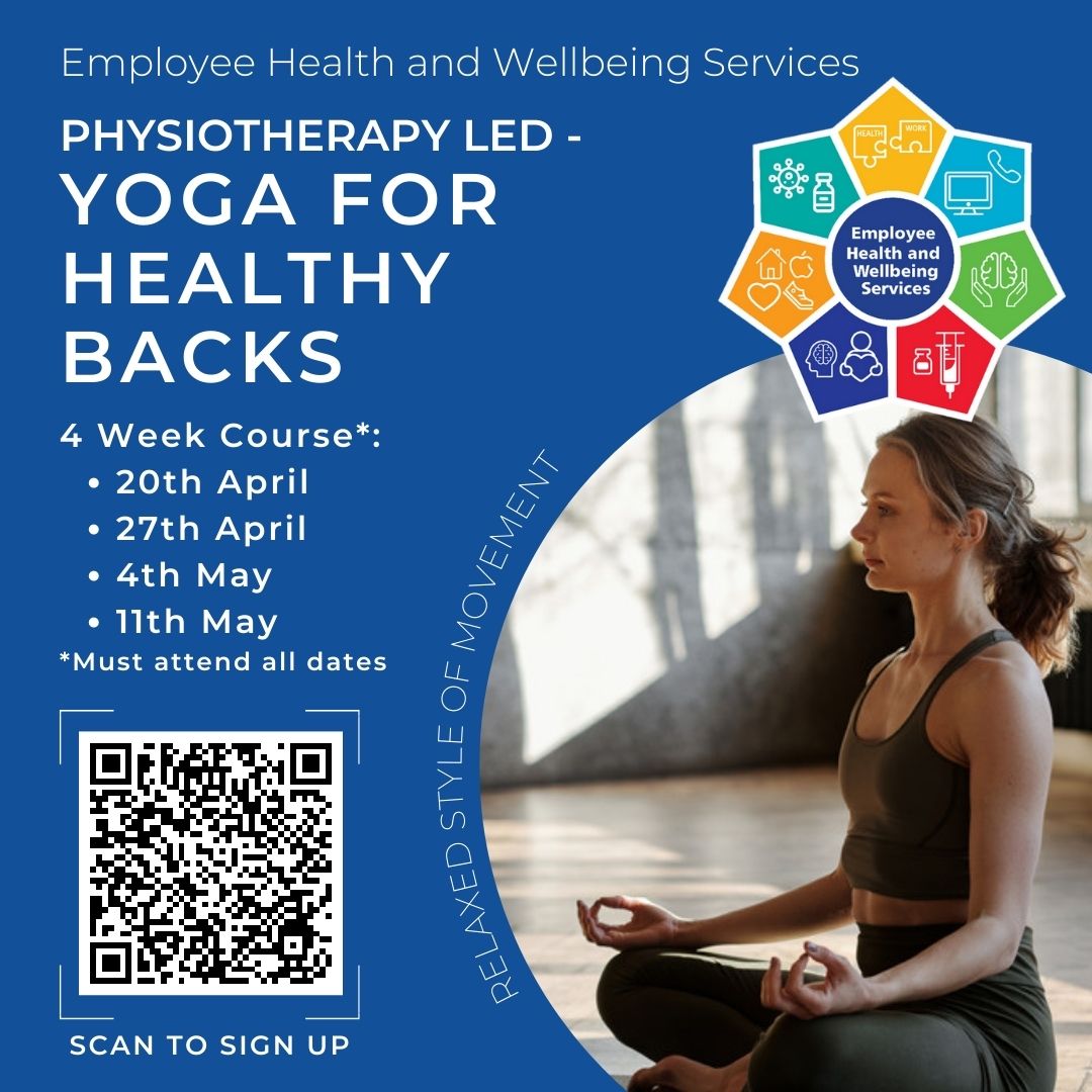 MFT Employee Health and Wellbeing Service (@ehwmft) on Twitter photo The EHW Musculoskeletal Team are offering a new physiotherapy led course: Yoga for Healthy Backs! Come join us in this gentle style of movement to relieve stress, increase flexibility, reduce muscle tension and improve energy levels! mftlearninghub.kallidus-suite.com/learn/#/course…
<a href="/mftnhs/">MFT NHS</a>
<a href="/MftLearning/">MFT_Learning Hub</a> The EHW Musculoskeletal Team are offering a new physiotherapy led course: Yoga for Healthy Backs! Come join us in this gentle style of movement to relieve stress, increase flexibility, reduce muscle tension and improve energy levels! mftlearninghub.kallidus-suite.com/learn/#/course…
<a href="/mftnhs/">MFT NHS</a>
<a href="/MftLearning/">MFT_Learning Hub</a>
