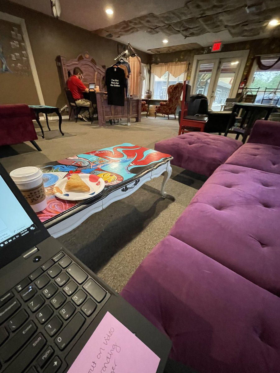 Working from the local little coffee shop this morning. I feel so… normal!!!! Stress free and happy!