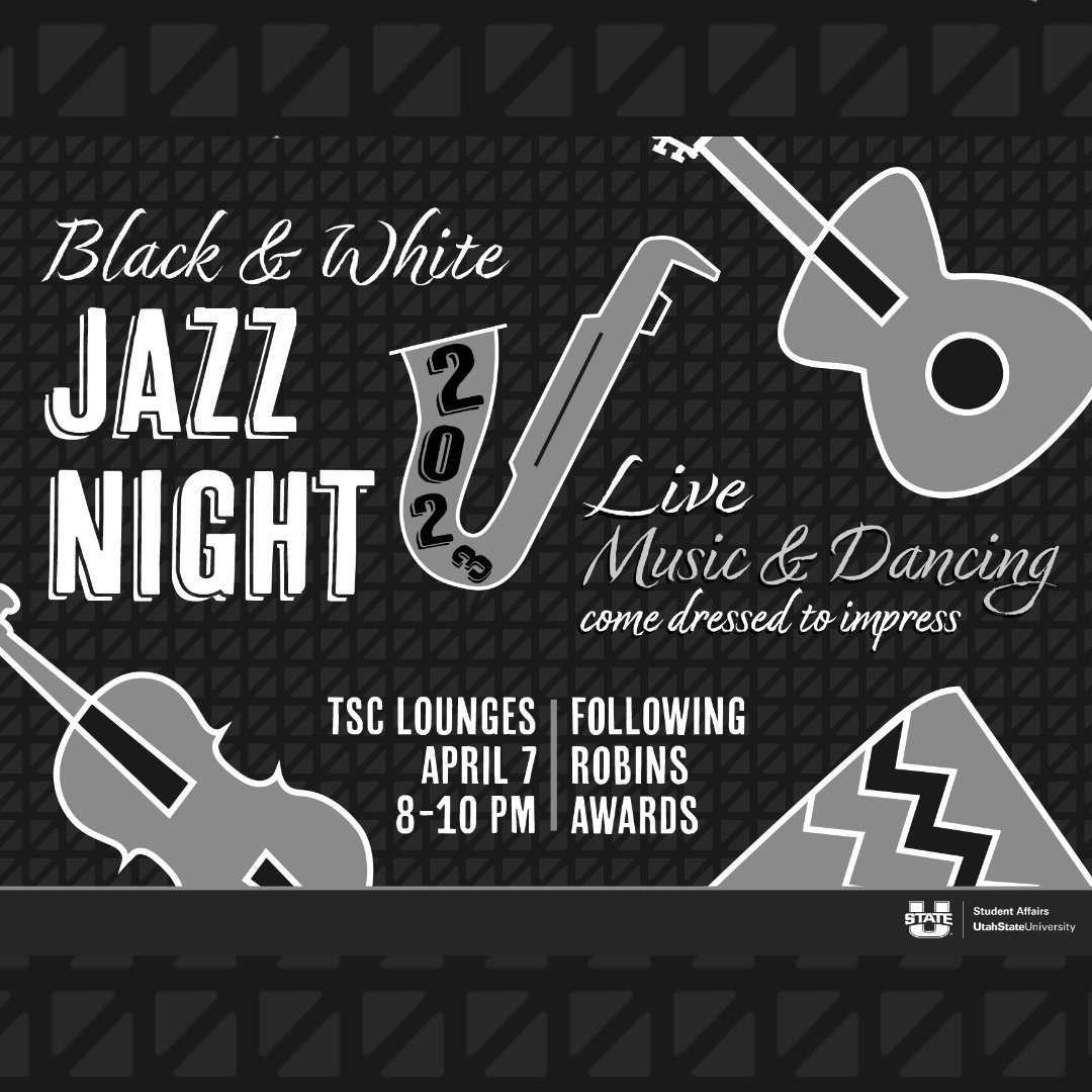 What’s black + white and jazzy all over?

This week’s events: Robin’s Awards AND Black &amp; White Jazz Night. Dress to impress, and we’ll see you on Friday ♟🔳✒🤍⚪