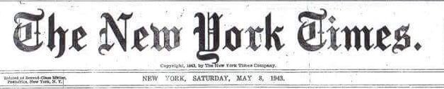 qikipedia's tweet photo. Until 1961, the New York Times had a full stop in its logo. It was dropped partly because they realised that removing it would save $600 a year in ink. [📷: Harvard Library. CCA SA 4.0] https://t.co/pbZNup5x8X