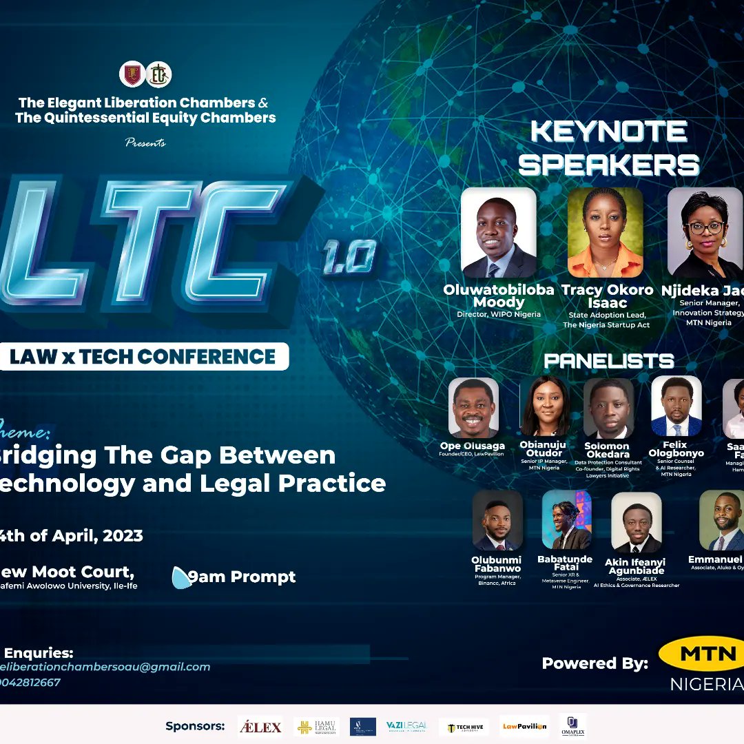 The NSA State Adoption lead, Tracy Isaac, will give a keynote speech at the Law and Tech Conference. 

The event is scheduled for 14 April, 2023. Tracy will speak about the potential impact the Nigeria Startup Act will have when it is adopted in states across the country.