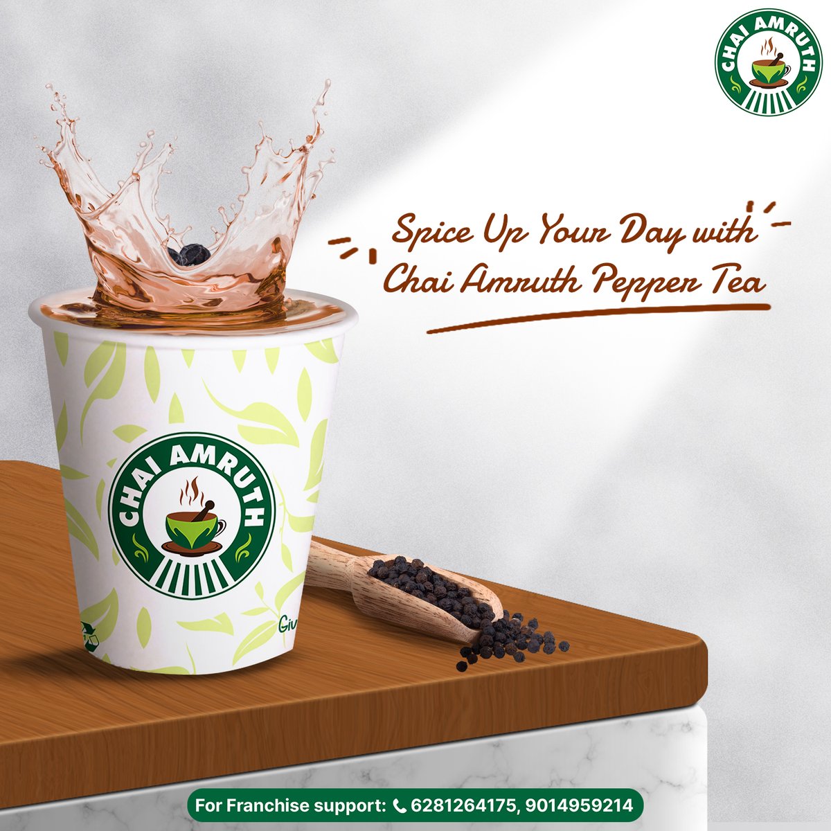chaiamruth's tweet image. Spice up your day with CHAI AMRUTH pepper tea
For more details:
Visit Chai Amruth today!
Contact For Franchise:6281264175,9014959214
Visit Us:chaiamruth.com
#teaholic #tealoversclub #teaaddicts #teacommunity #peppertea #ChaiAmruth #HyderabadChai #franchise #jointosuceeed