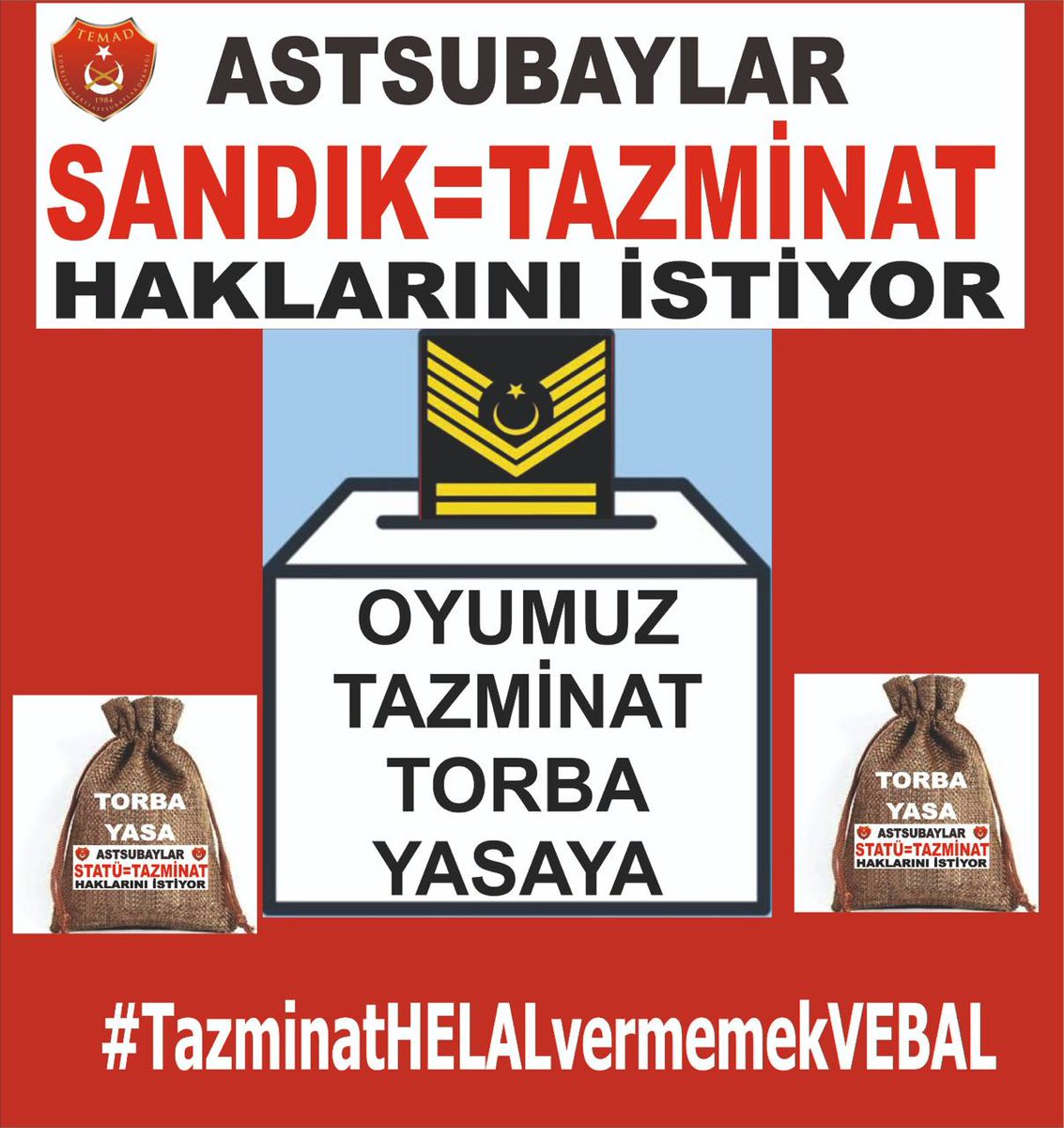 #AstsubayınaSahipÇık
Dağları taşları aştık,
Çıkılmaz denilen tepelere çıktık, 
Girilmez denilen yerlere girdik,
Verilen her görevi layıkıyla yerine getirdik,
Bir tek bürokrasiyi aşamadık tazminatı alamadık.🇹🇷
<a href="/RTErdogan/">Recep Tayyip Erdoğan</a>
<a href="/HMBakanligi/">T.C. Hazine ve Maliye Bakanlığı</a>
<a href="/AKParti/">AK Parti</a>
<a href="/DurgenHamza/">Hamza DÜRGEN</a>
@yilmaz_ismet58