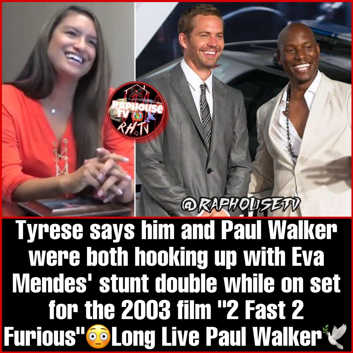 Tyrese says him and Paul Walker were both hooking up with Eva Mendes' stunt double while on set for the 2003 film '2 Fast 2 Furious'😳
Rest in Peace & Long Live Paul Walker🕊️