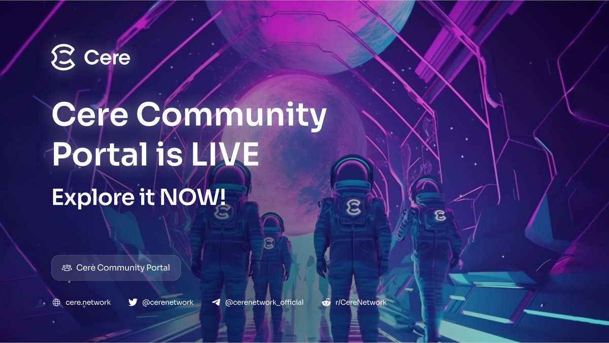 💢 Community Portal is LIVE 💢 🚀 The official Cere Community Portal just launched! 📚💰The portal offers exciting bounties and various learning resources on Cere that you can access right away! 👀 Check out the NEW Cere Community Portal here: bit.ly/cere-community…