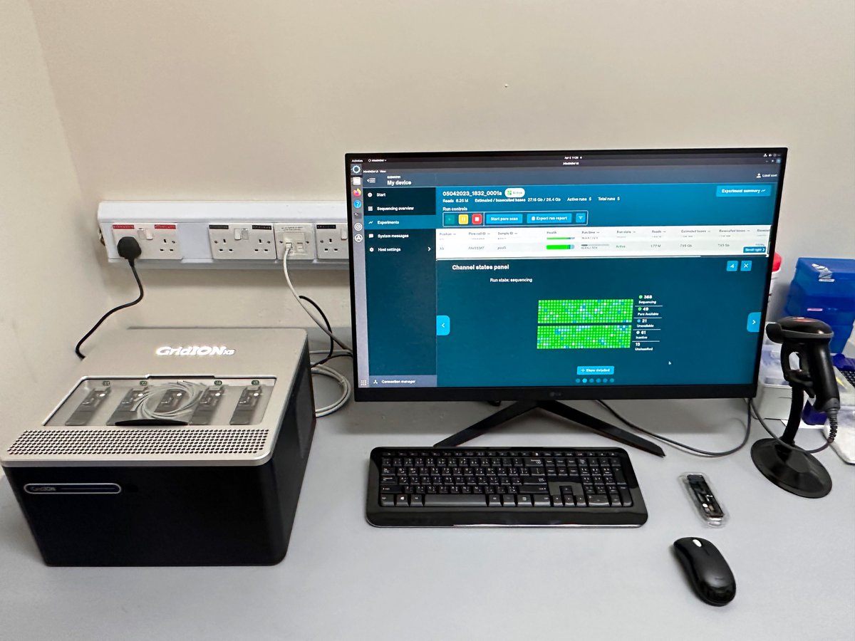 Ghoribi's tweet photo. Exciting news! Our @nanopore #GridION has arrived and we're thrilled to begin using it for cutting-edge #genomic and #metagenomic research.
We're especially excited to investigate the prevalence and burden of infectious diseases in our region with unprecedented accuracy and speed.
Stay tuned for updates on our findings!
@KSAU_HS @kaimrc_ksa @NGHAnews