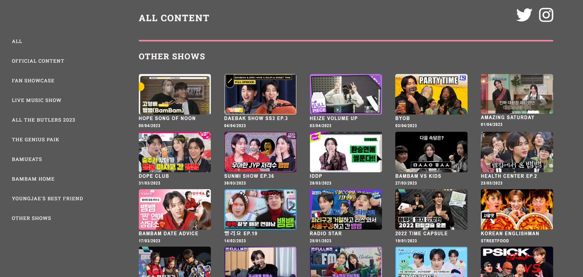 pai1621's tweet photo. เราทำ webpage รวมรายการที่น้องแบมไปออกช่วงนี้มาให้ค่ะ อาจจะไม่ได้ครบ100%นะคะ (นับจากช่วงราวๆปลายปีที่แล้วจนถึงปัจจุบัน) แต่ถ้ามีมาเพิ่ม+หาลิ้งได้ เราจะอัพเดตให้เรื่อยๆ จะได้มาย้อนดูได้ง่ายๆค่า #뱀뱀 #BamBam @BamBam1A

ทางเข้า >>>> https://t.co/Tx2lmmJ7Ns https://t.co/nlJS5bHydp