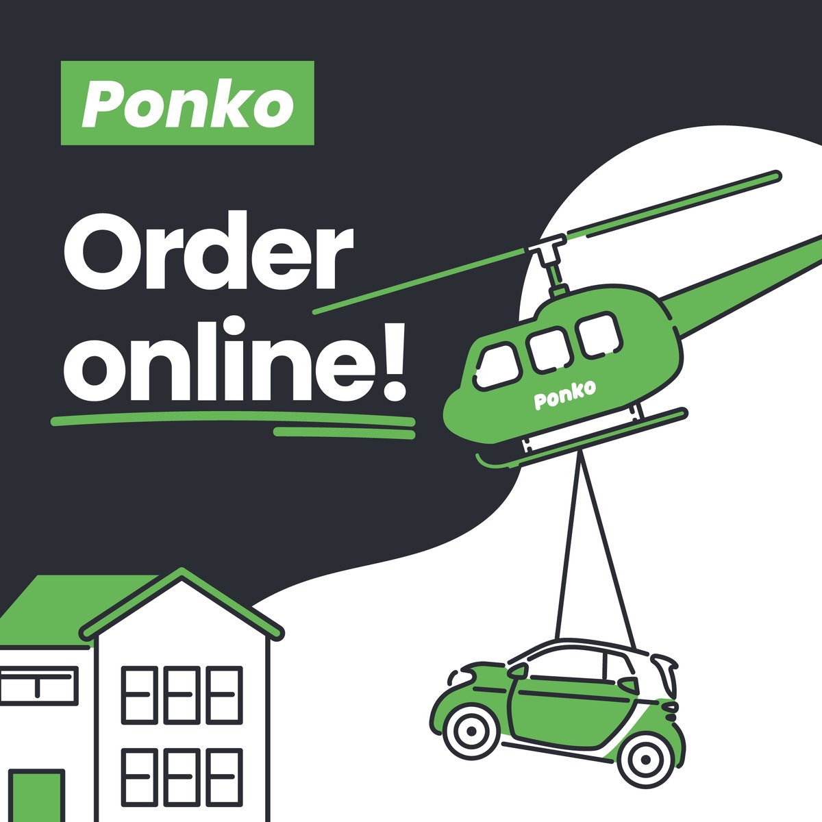 Easy car home-delivery service when you buy from Ponko 🏠

Your car may be delivered a little differently than by helicopter... but order online, and we’ll drop it at your door!

#ponko #dontgetpunked #cardeals #ponkocars #cardealership #cardeals