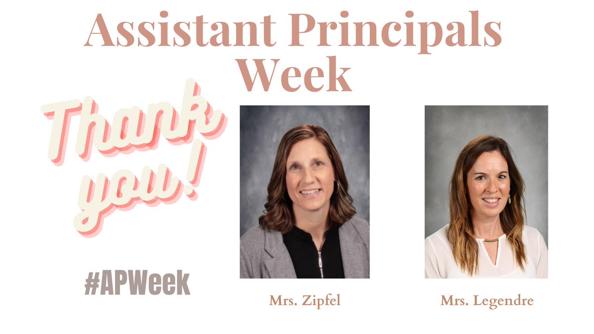 SuptTallman's tweet photo. In recognizing National Assistant Principal Week, I'd like to express how much I appreciate all that @JanaMrszipfel and @ErinLegendre do for the students and families of #RedBud132. As first-year administrators, they are knocking it out of the park! #APWeek22 #RedBud132 https://t.co/c5989QCrPv