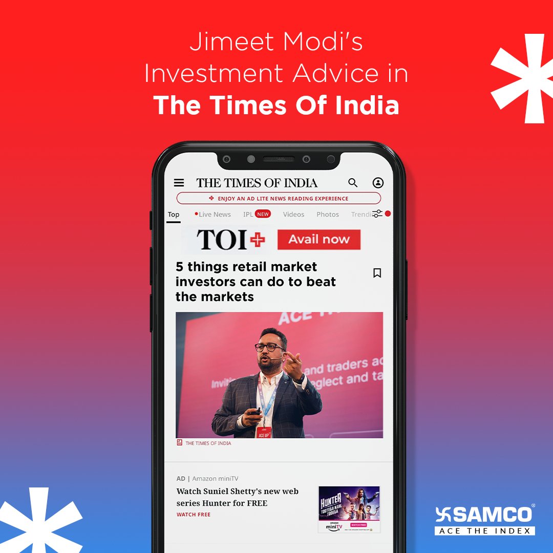 SAMCO_India's tweet photo. Ready to make the smartest investment of your life? Look no further than the latest article by our CEO &amp; Founder, @jimeetm, featured in @timesofindia. Read the article https://t.co/tejxScOLXk and know how to #AceTheIndex.

#SAMCOSecurities #MissionAceTheIndex #IndexAcers https://t.co/YBl9CmrkSI