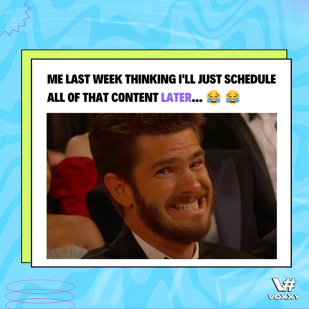 voxxymedia's tweet image. Why did "later" come so soon... 🫠
#marketinglife #instagramalgorithm #contentmarketingtips
#socialmediamanagerlife #socialmediamanagerslife
#marketingmemes #socialmediamemes #Voxxymedia