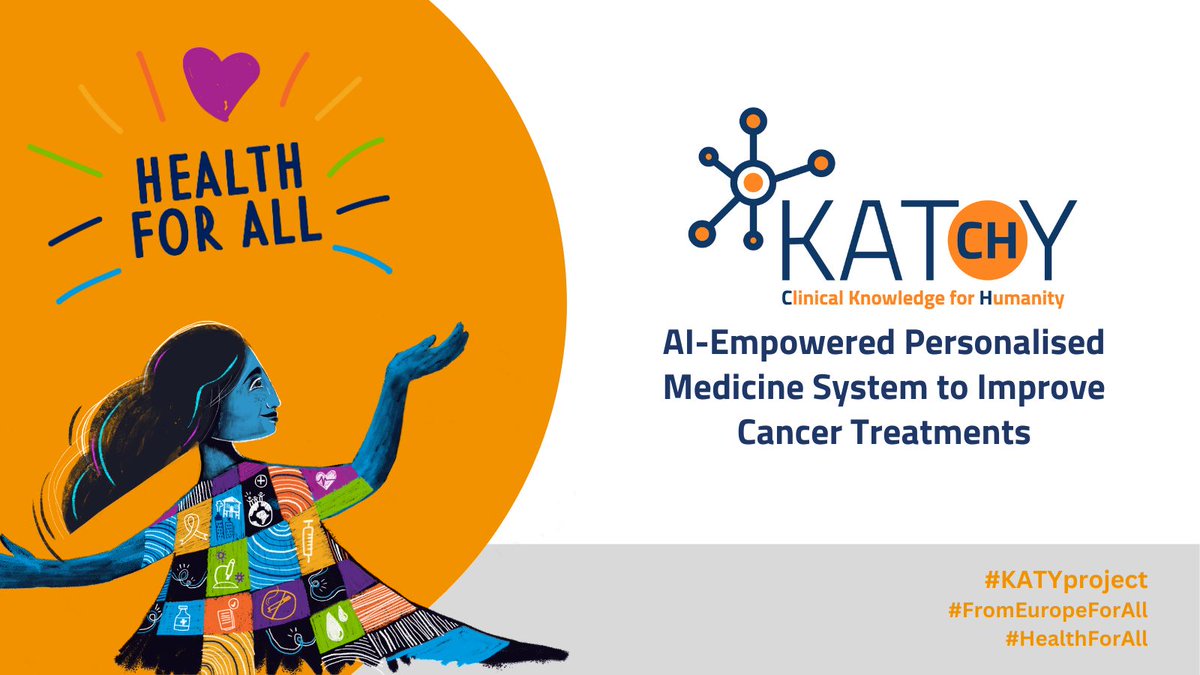 Tomorrow is #WorldHealthDay! In the #KATYproject, we are committed every day to reducing the burden of disease for renal #cancer patients by developing an #AI-empowered personalised medicine system.

Learn more in our video: youtube.com/watch?v=rCWPj3…
#HealthForAll #FromEuropeForAll