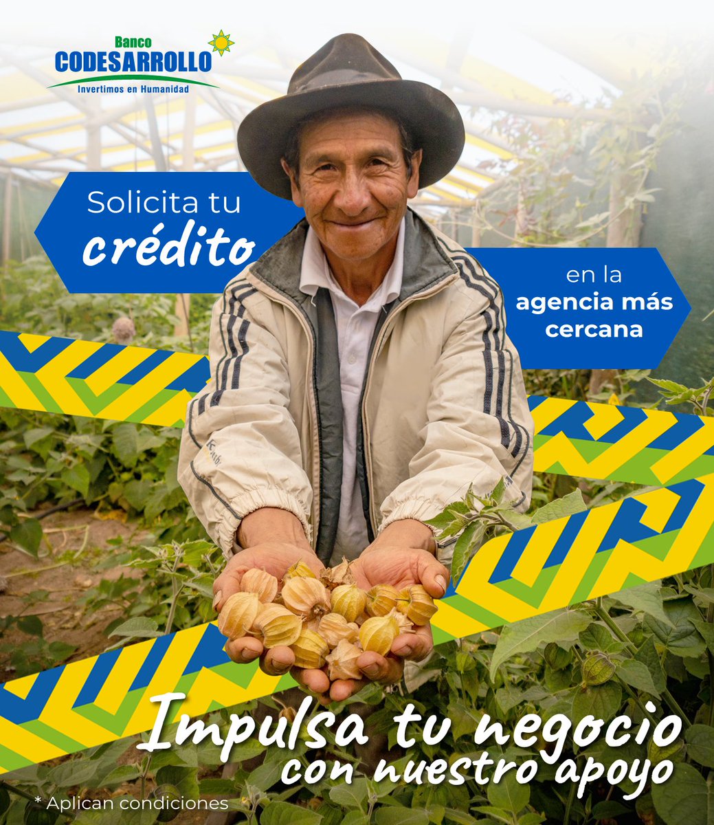 BanCodesarrollo's tweet image. Tu negocio crece con el apoyo financiero de Banco Codesarrollo.

- Red de Agencias bit.ly/3w3OKqP
- Déjanos tus contactos en el siguiente formulario  bit.ly/3w4HVq0 para que uno de nuestros asesores se contacte contigo.
#BancoCodesarrollo #QueLindaGente