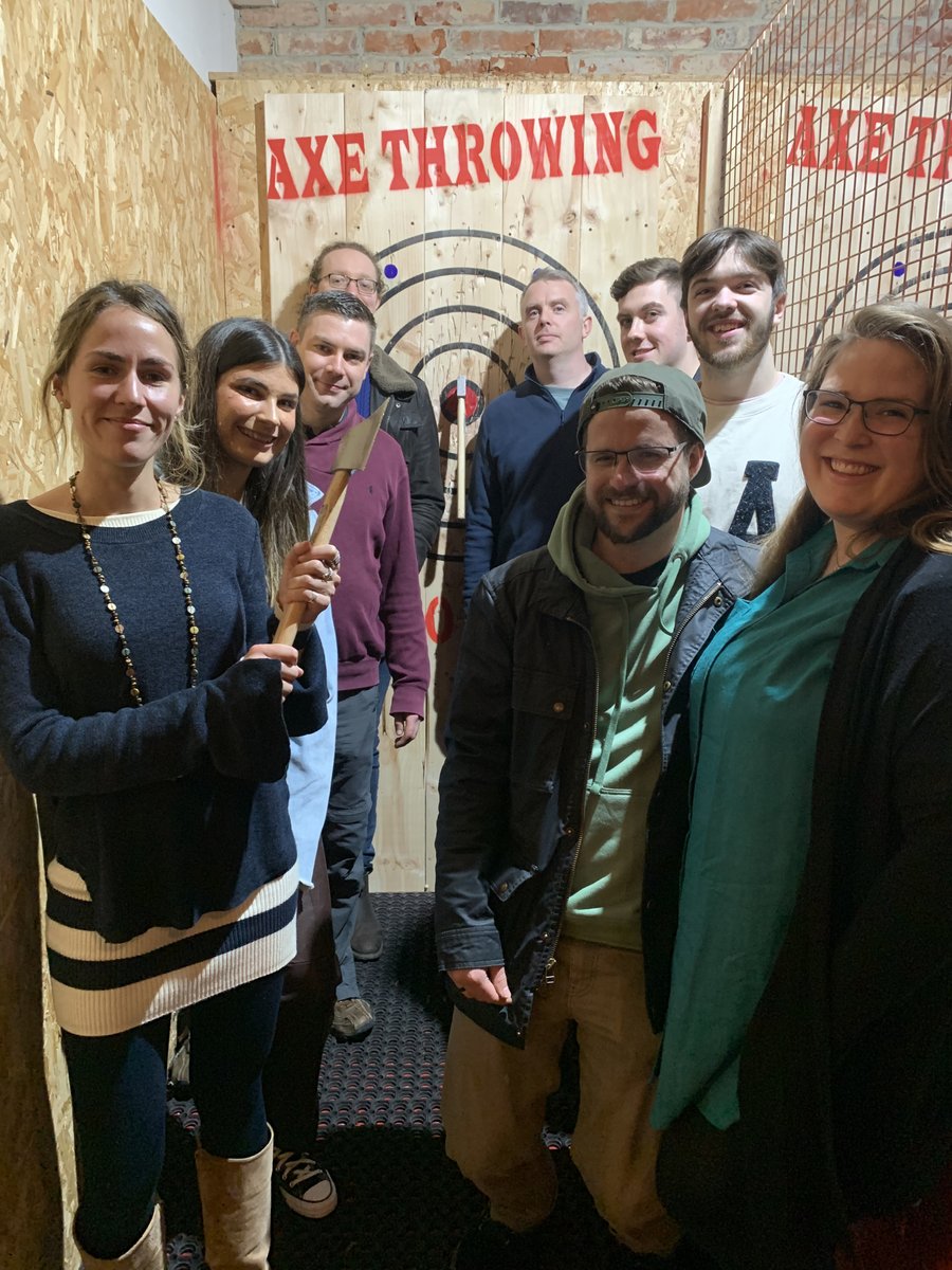 FingletonWhite's tweet photo. We all took time out for a Spring Activity Day last week to go bowling, solve escape room puzzles, and throw axes!

Thanks to everyone who made it happen.

We can't wait for the next one!

#FingletonWhite
#TeamBuilding
#SpringActivities https://t.co/2Br85DzOxm