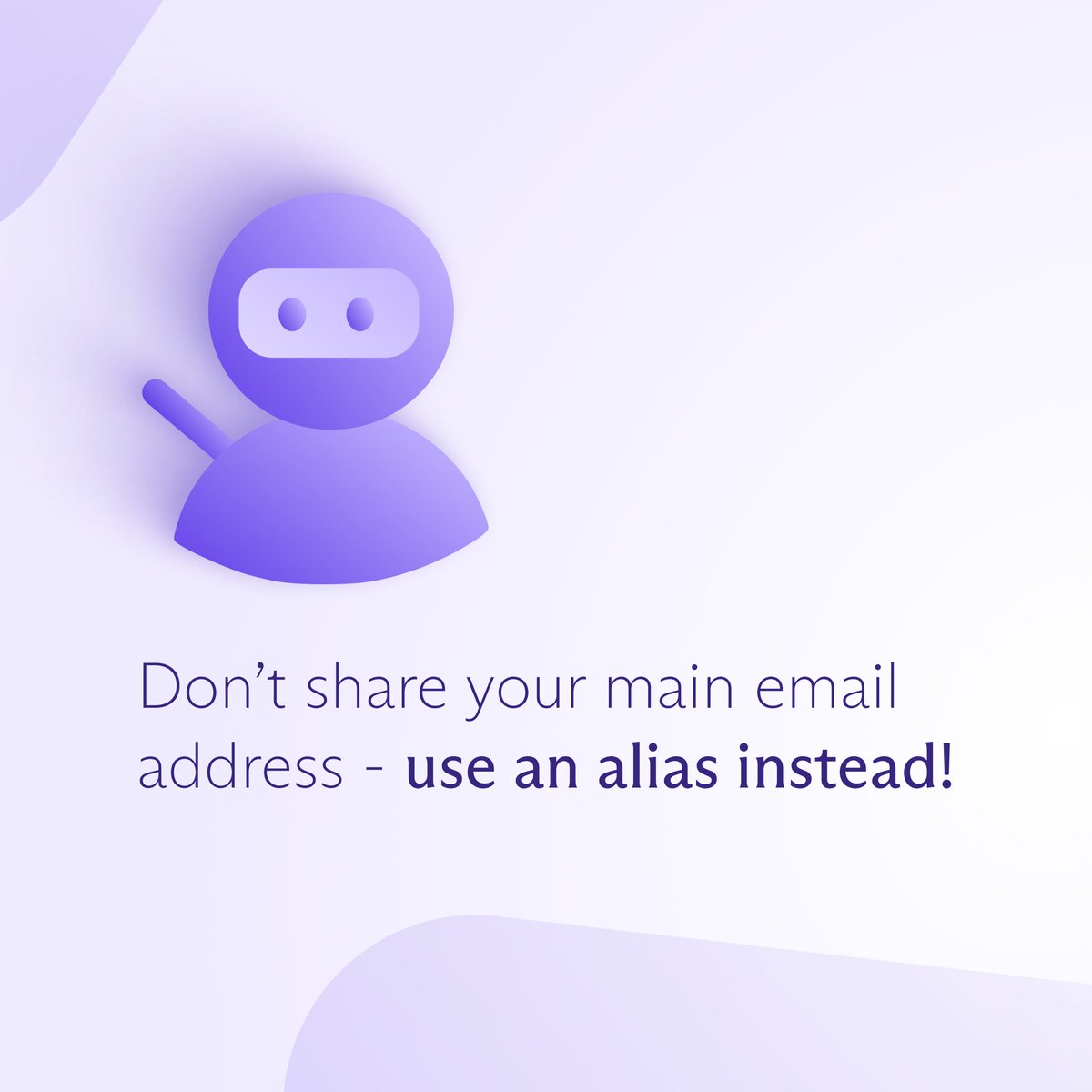 ProtonMail's tweet photo. One way to do keep the #spam out of your inbox is by using email #aliases: https://t.co/cj5CQZ3TCJ. 
(2/5) https://t.co/ljq2X3IRaf