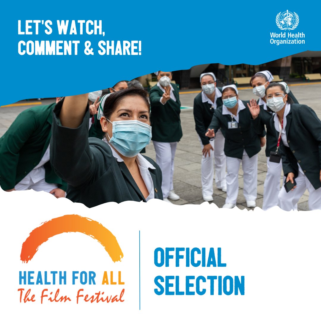 The fourth edition of WHO #HealthForAll Film Festival 🎥 announces its official selection of 90 shortlisted films from all over the globe! These films spotlight important health topics. Know more 🔗bit.ly/3Ud4Cn8 & join the #Film4Health movement: watch, comment & share!