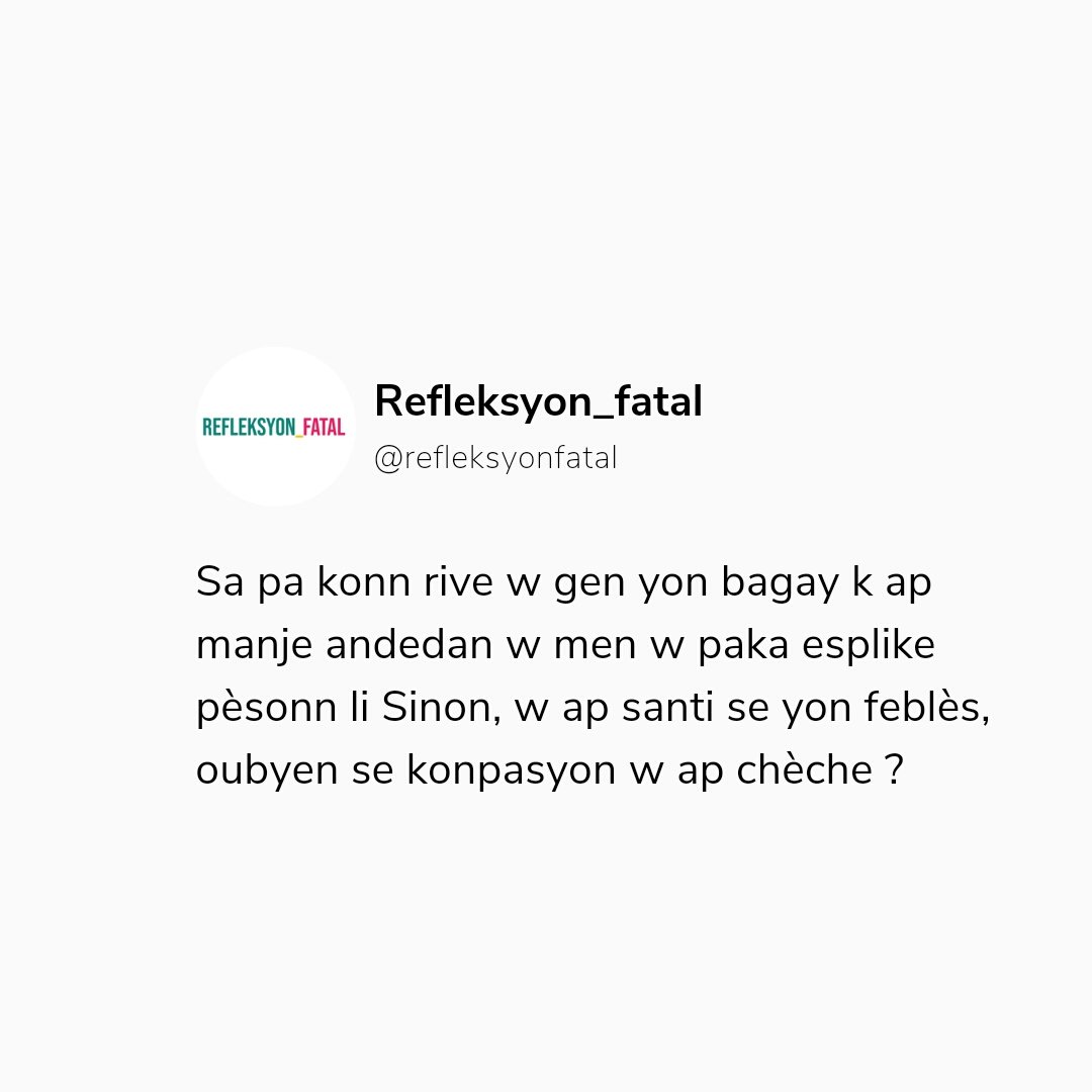 refleksyonfatal's tweet photo. Ann reponn avèm. https://t.co/ihpTtdsgUZ