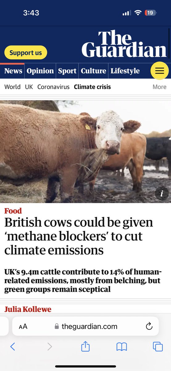 🚨The UK just announced it wants to force farmers to feed their cows red seaweed based ‘methane blockers’ to stop them from farting and burping. Guess who invested $12m into a company that produces red seaweed methane blockers 2 months ago? Bill Gates. Are you waking up yet?