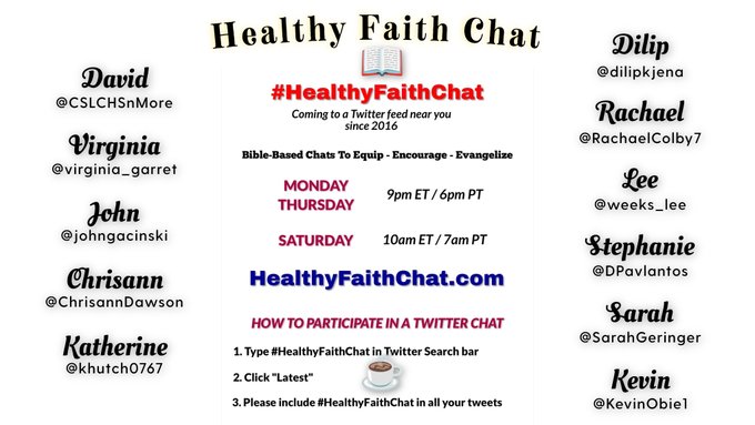 DPavlantos's tweet image. #HealthyfaithChat tonight! Join me at 6 PT, 7 MT, * CT, and 9 EST for an Old and New Testament look at the #Beatitudes.  #Mourn @RachaelColby7 @naenaenuss @ReneeLeonardKe1 @AndrewS76825037 @KevinObie1 @johngacinski @ohtacosforotaku @PilgrimIntoWord @rayskidude @ChrisannDawson
