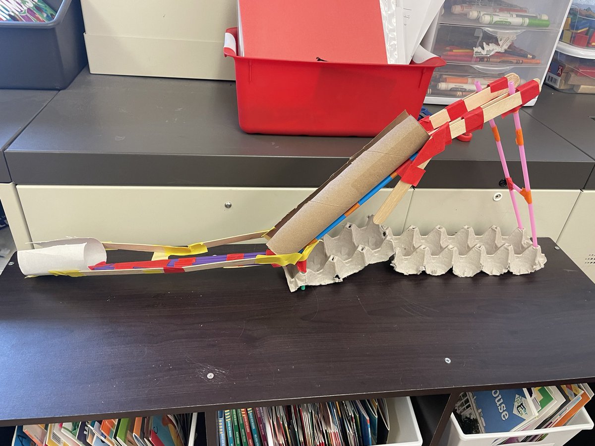 TroyTechCoaches's tweet photo. CHS Makerspace STEAM Day challenge… build a roller coaster @TCSD https://t.co/Ta8X0Udw6N